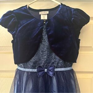 Girls blue party dress